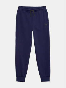 4F 4F Παντελόνι φόρμας 4FJWSS24TTROM591 Σκούρο μπλε Regular Fit