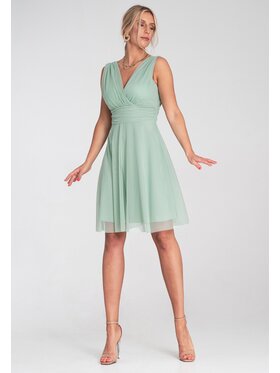 FIGL FIGL Koktejlové šaty M1207 Zelená Flared Fit