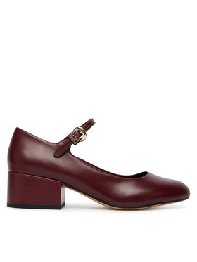 Tommy Hilfiger Tommy Hilfiger Laiviņas Heeled Maryjane Buckle FW0FW09347 Bordo