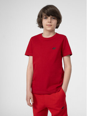 4F 4F T-Shirt 4FJSS23TTSHM291 Czerwony Regular Fit