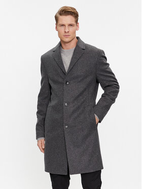 Calvin Klein Calvin Klein Vlnený kabát K10K110462 Sivá Regular Fit