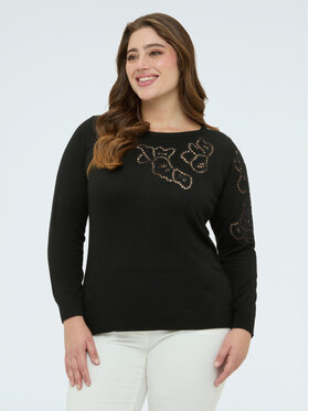 Fiorella Rubino Fiorella Rubino Sweter M212L008490N033 Czarny Regular Fit