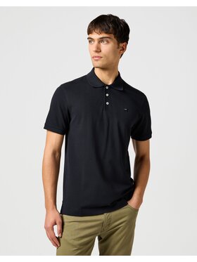 Wrangler Wrangler T-Shirt POLO SHIRT Czarny Regular Fit