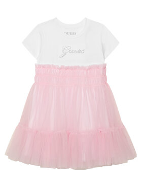 Guess Guess Sukienka codzienna K6RK00 K6YW0 Różowy Regular Fit