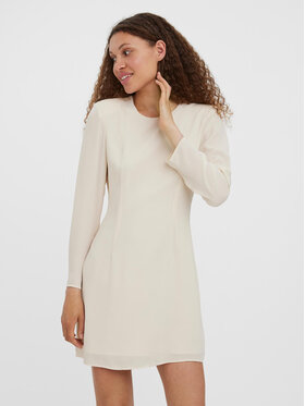 Vero Moda Vero Moda Sukienka codzienna Kimmi 10276069 Écru Regular Fit