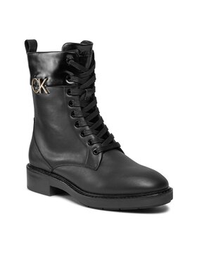 Calvin Klein Calvin Klein Planinarske cipele Rubber Sole Combat Boot W/Hw HW0HW01717 Crna