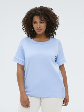 Fiorella Rubino Fiorella Rubino T-Shirt G0AOL009171N004 Turkusowy Over Fit