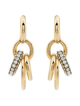 Tory Burch Tory Burch Cercei Miller Pave Interlocking Earring 160179 Auriu