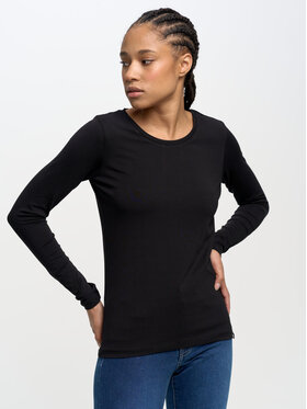 BIG STAR BIG STAR Bluzka supiclassicala_906 Czarny Slim Fit