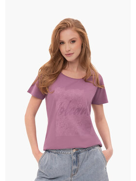 Volcano Volcano T-Shirt T-PEPI Fioletowy Regular Fit
