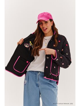 NAOKO NAOKO Prechodná bunda Powerpuff Girls Čierna Regular Fit