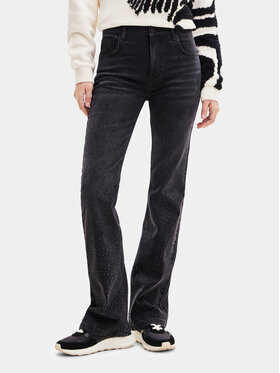 Desigual Desigual Jeansy 23WWDD61 Černá Flare Fit