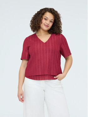 Fiorella Rubino Fiorella Rubino T-shirt G07GL009025N026 Bordeaux Boxy Fit