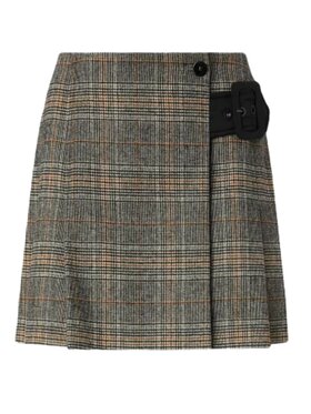 PINKO PINKO Φούστα Consolata gonna check Μπεζ Slim Fit