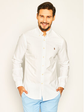 Polo Ralph Lauren Polo Ralph Lauren Särk Core Replen 710549084 Valge Slim Fit
