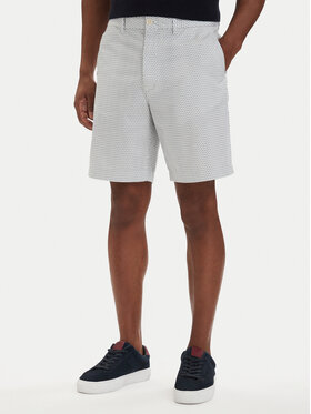 Tommy Hilfiger Tommy Hilfiger Šortky z materiálu Dover Print MW0MW42353 Bílá Slim Fit