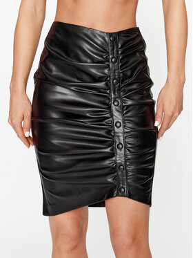 KARL LAGERFELD KARL LAGERFELD Rock aus Kunstleder 236W1200 Schwarz Slim Fit
