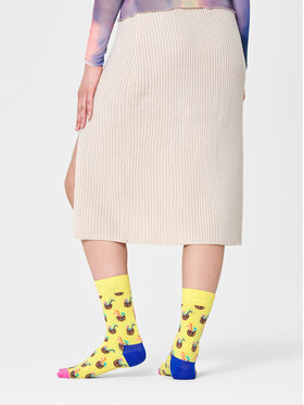 Happy Socks Happy Socks Unisex Magasszárú Zokni CNC01-2200 Sárga