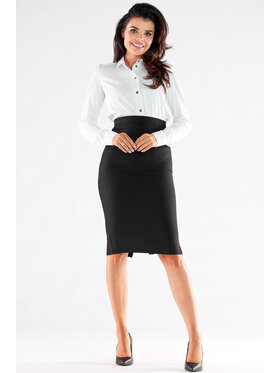 Awama Awama Sukňa A531 Čierna Basic Fit