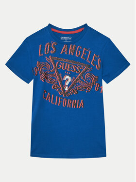 Guess Guess Tričko L5RI00 K8HM4 Modrá Regular Fit