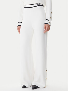 Liu Jo Sport Liu Jo Sport Úpletové nohavice TF5252 MS59L Écru Regular Fit