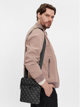 Guess Guess Мъжка чантичка Vezzola Smart HMEVZL P2223 Черен