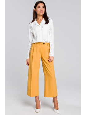 Stylove Stylove Spodnie damskie S139 Żółty Regular Fit