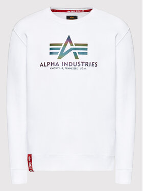 Alpha Industries Jopa Basic Rainbow Print 178302RR Bela Regular Fit