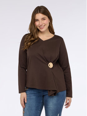 Fiorella Rubino Fiorella Rubino T-shirt G099L008776N022 Marrone Regular Fit