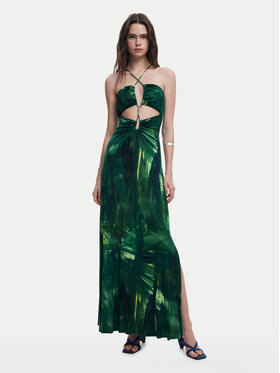 Desigual Desigual Rochie de vară Montpellier 25SWVK55 Verde Slim Fit