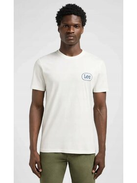 Lee Lee T-Shirt Regular Small Logo Tee Biały Regular Fit