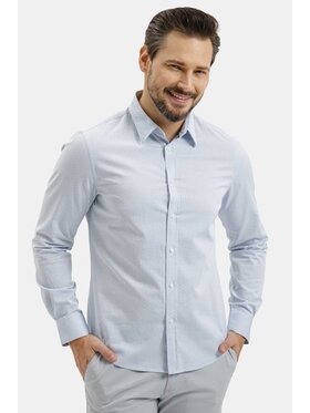 Cross Jeans Cross Jeans Koszula 35666-071 Niebieski Regular Fit