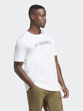 adidas adidas Marškinėliai Terrex Classic Logo HZ1400 Balta Regular Fit