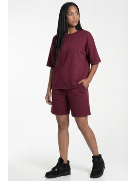 FIGL FIGL Σετ μπλουζάκι & αθλητικά σορτς M1306 Μπορντό Loose Fit
