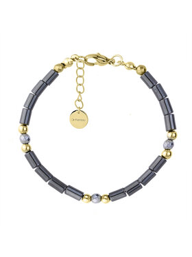 Manoki manoki Bransoletka BA1009G Srebrny