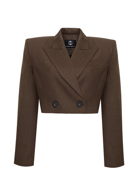 Magda Matyja Magda Matyja Marynarka HAZEL BLAZER Brązowy Cropped Fit