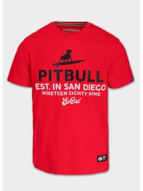 PITBULL PITBULL T-Shirt Koszulka męska SURFING DOG XL Czerwony Regular Fit
