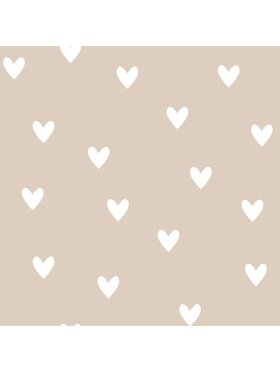 Dekornik Dekornik Tapeta SIMPLE Hearts Beige Beżowy
