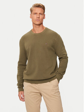 Tommy Hilfiger Tommy Hilfiger Pullover Essential MW0MW36347 Grün Regular Fit