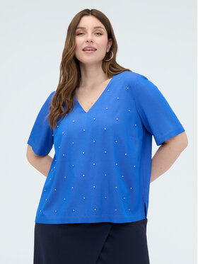 Fiorella Rubino Fiorella Rubino Bluzka 2068T002453N024 Turkusowy Boxy Fit