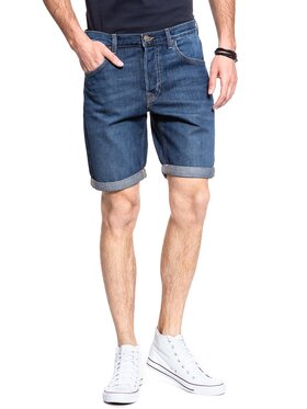 Lee Lee Szorty jeansowe 5 POCKET SHORT Niebieski Regular Fit