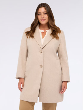 Fiorella Rubino Fiorella Rubino Płaszcz 0220T100353N013 Écru A-Line Fit