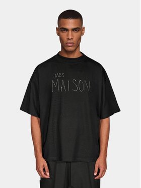 MADE BY SOCIETY MADE BY SOCIETY T-Shirt Tricou Heure Noire - T17688 Czarny Basic Fit
