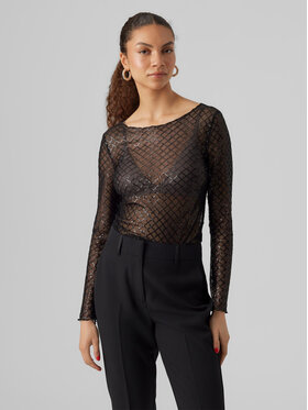 Vero Moda Vero Moda Bluzka 10299302 Czarny Regular Fit