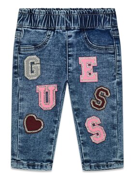 Guess Kids Guess Kids Kalhoty z materiálu 183318 Modrá Regular Fit