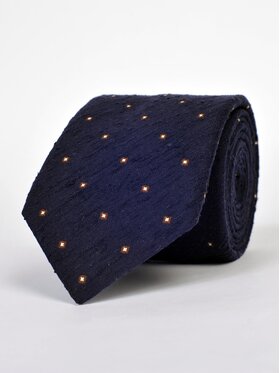 ELSNER ELSNER Krawat JEDWAB SZANTUNGU A1165 Granatowy