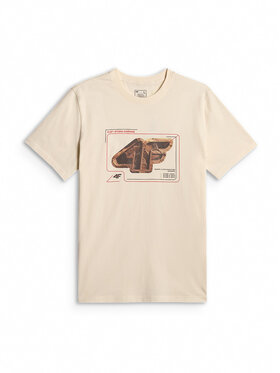 4F 4F T-Shirt LIMITLESS DESERT Biały Regular Fit