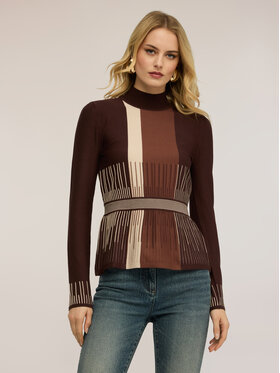 Motivi Motivi Sweter M110W003800N0Z3 Brązowy Regular Fit