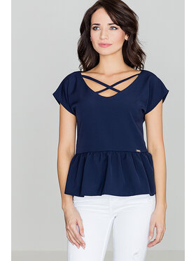 Lenitif Lenitif Bluzka K396 Granatowy Regular Fit