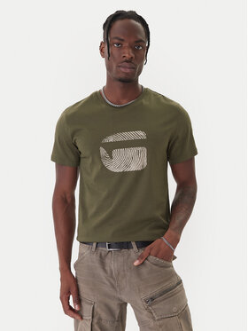 G-Star Raw G-Star Raw Тишърт Finger Print Burger D26041-C506 Тъмнозелен Regular Fit